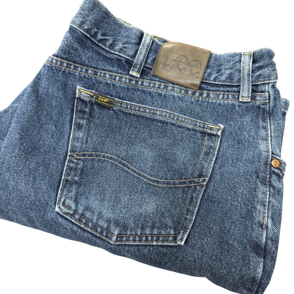 Lee Regular Fit Jeans Mens 48x30 (44x29) Blue Cotton Straight Leg Denim Read